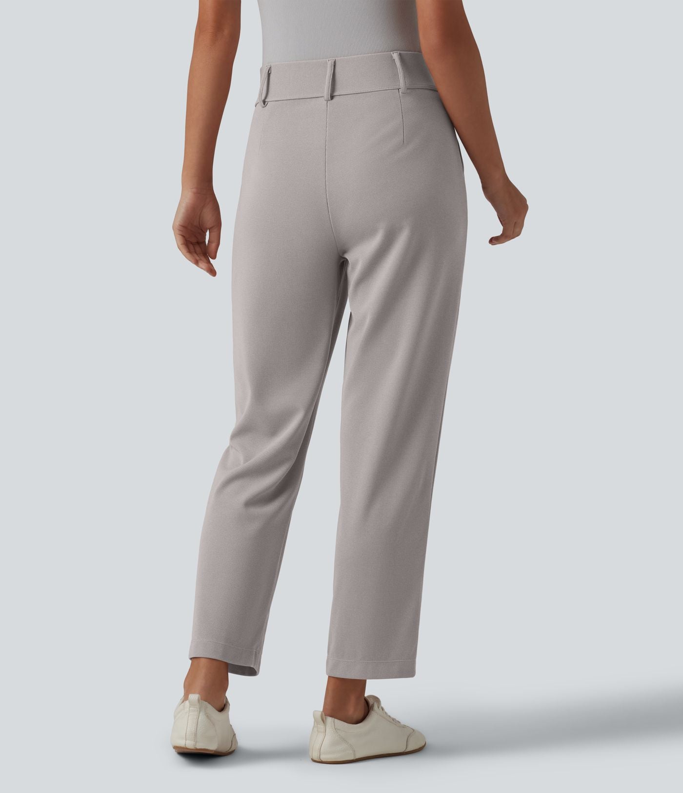 Halara Flex™ Pantalon tailleur fuselé taille haute en tissu gaufré avec poches