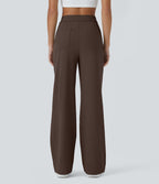 Pantalon taille haute coupe droite DayStretch avec poches