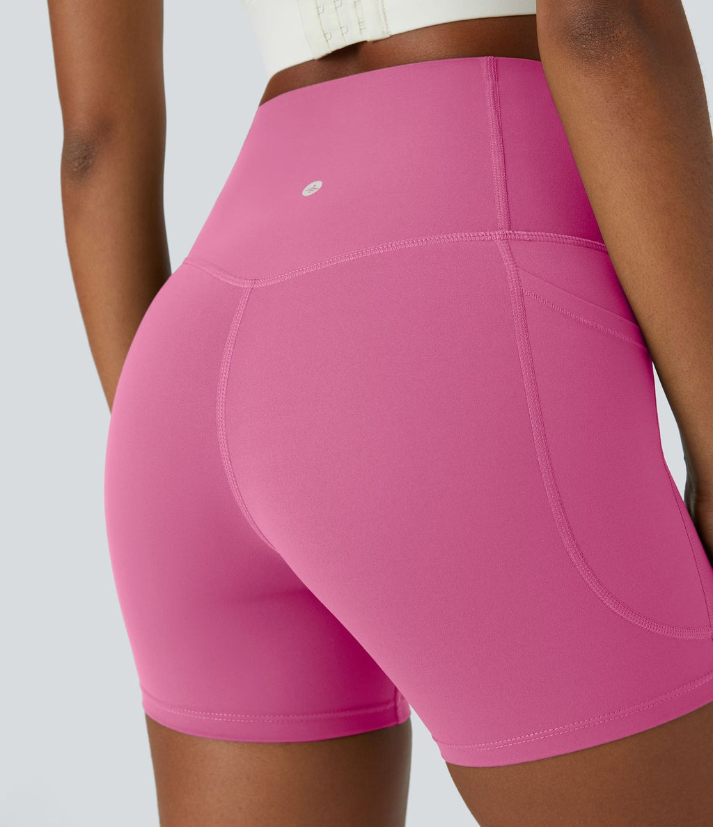 Short cycliste d'entraînement gainant taille haute UltraSculpt™ SoCinched à poches latérales 12,5 cm