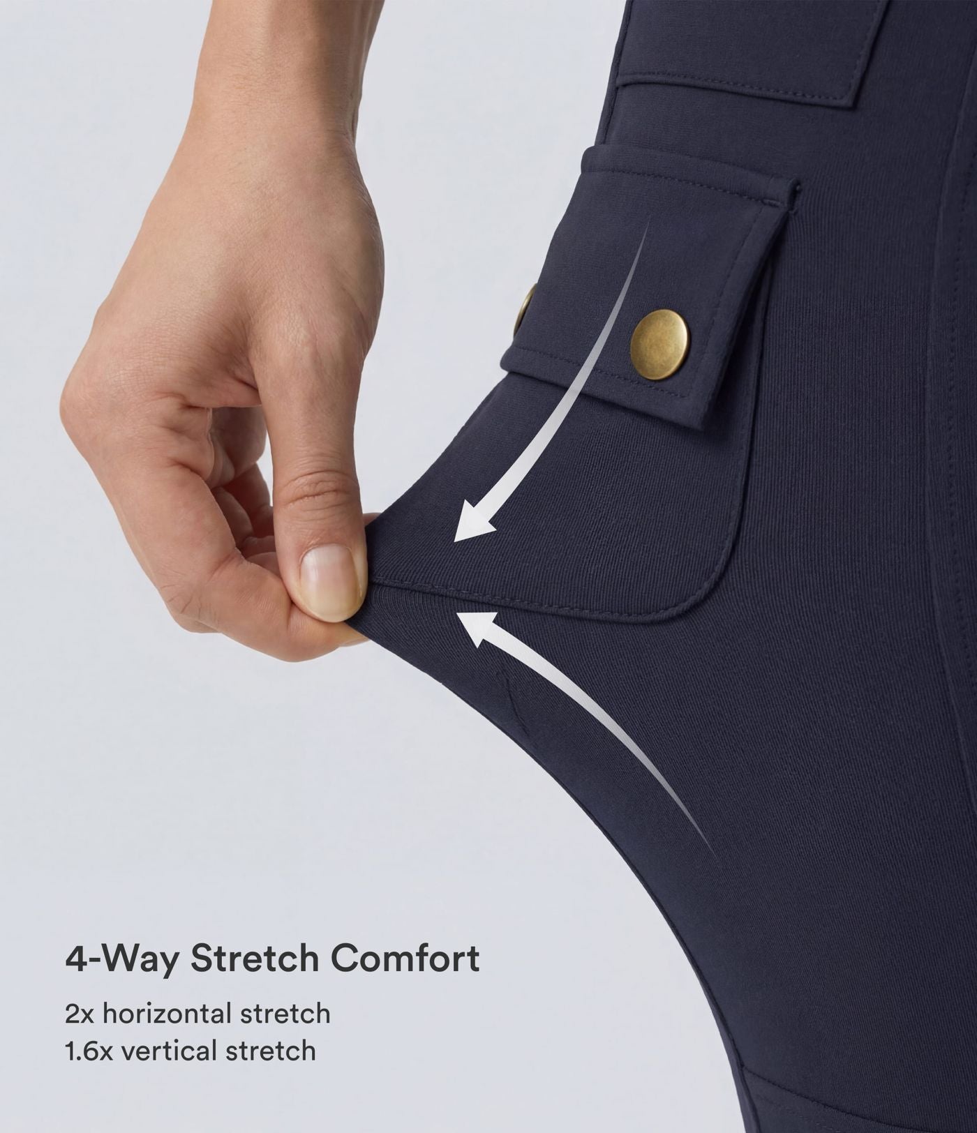 Pantalon cargo ajusté uni taille haute DayStretch avec poches zippées