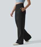 SpacerTek™ Jogging casual large taille haute ventre plat avec poches