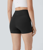 Short Biker de Yoga Softlyzero™ Taille Haute Croisée avec Poches Latérales, Antidérapant 7,5 cm - Protection UPF50+