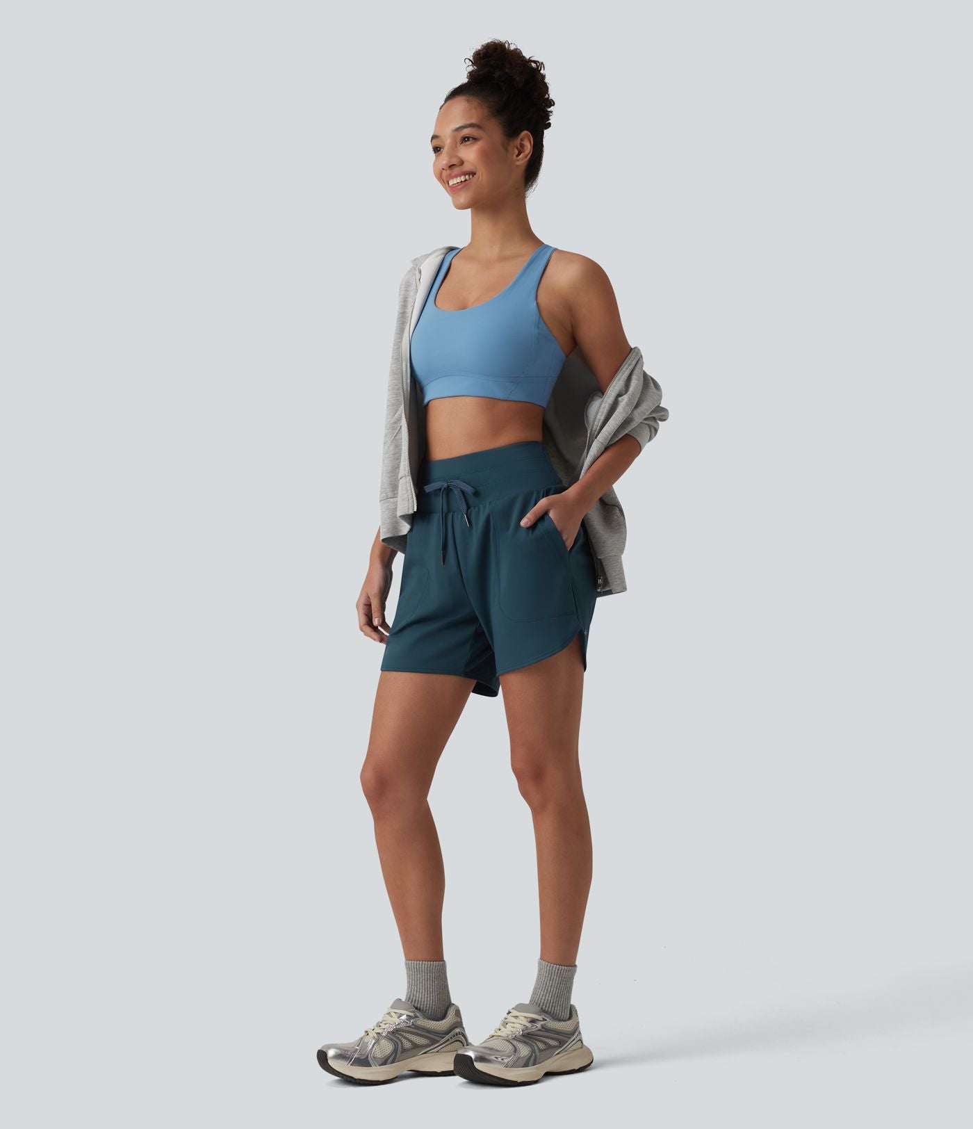Short de running SoftlyZero™ Airy 2-en-1 taille haute effet frais InstantCool avec cordon de serrage et poches