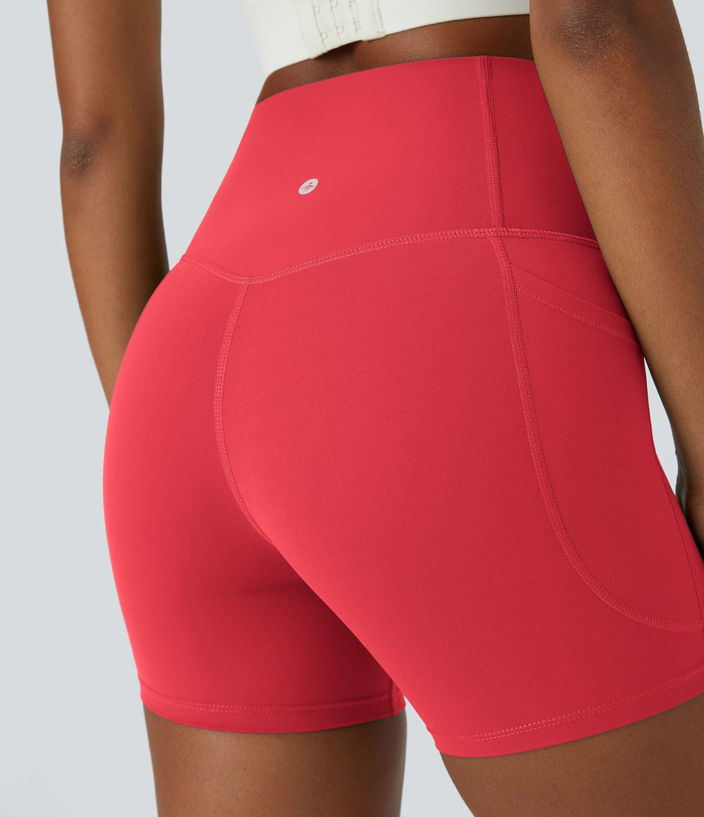 Short cycliste d'entraînement gainant taille haute UltraSculpt™ SoCinched à poches latérales 12,5 cm