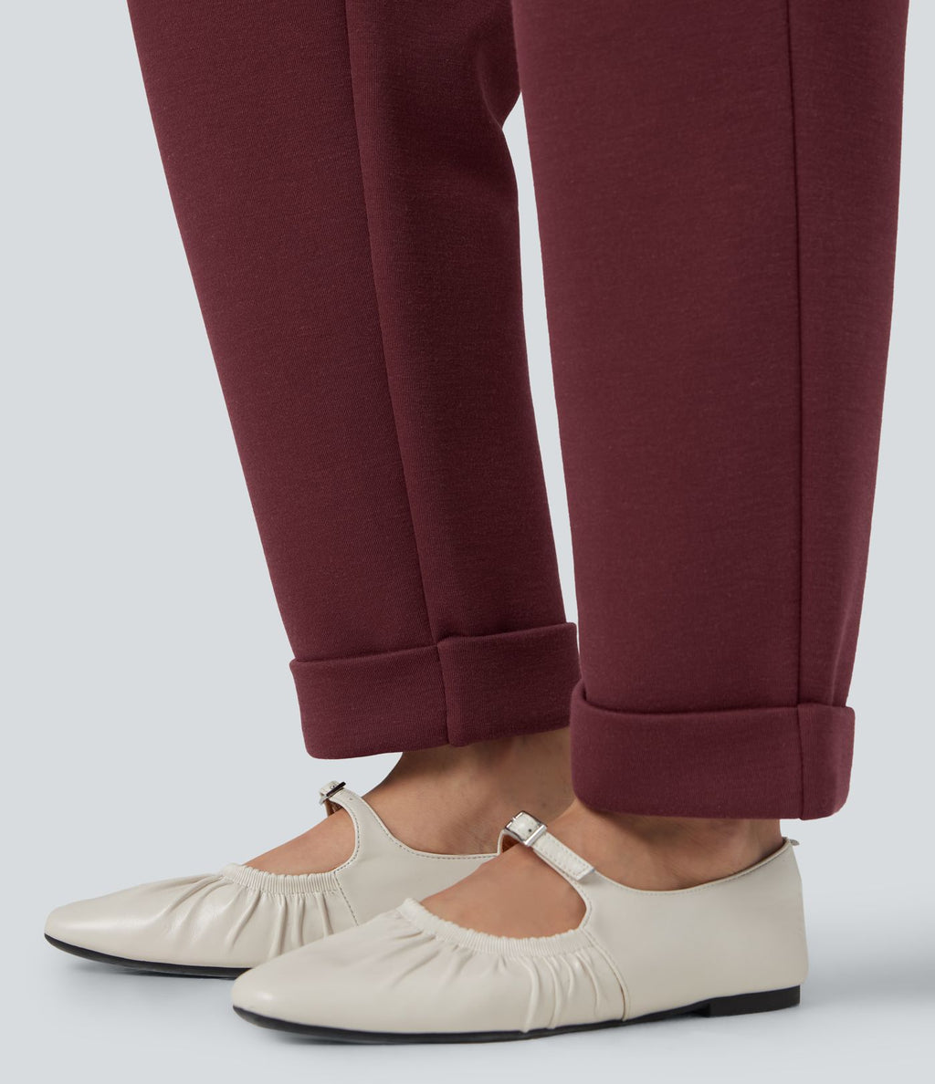 Pantalon décontracté SpacerTek™ taille haute, coupe fuselée avec poches