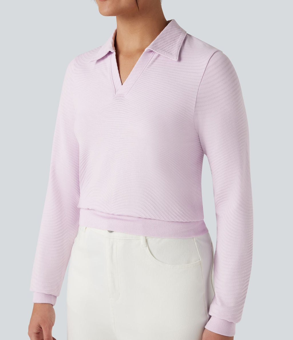 Haut de sport polo à manches longues sans couture OneForm Seamless Flow