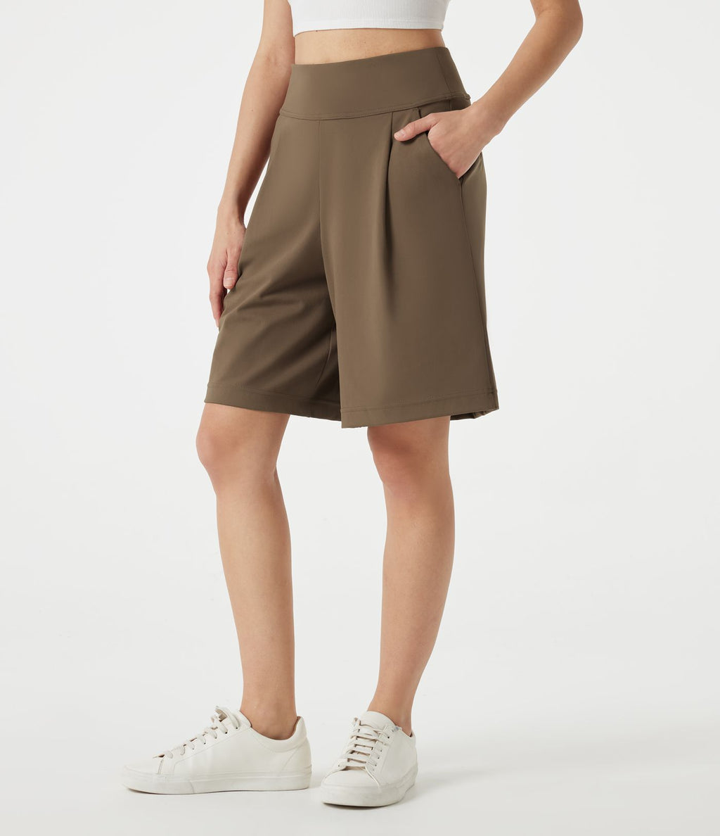 Short tailleur baggy DayStretch taille haute 22,5 cm avec poches