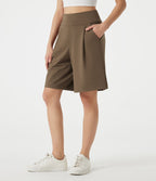 Short tailleur baggy DayStretch taille haute 22,5 cm avec poches