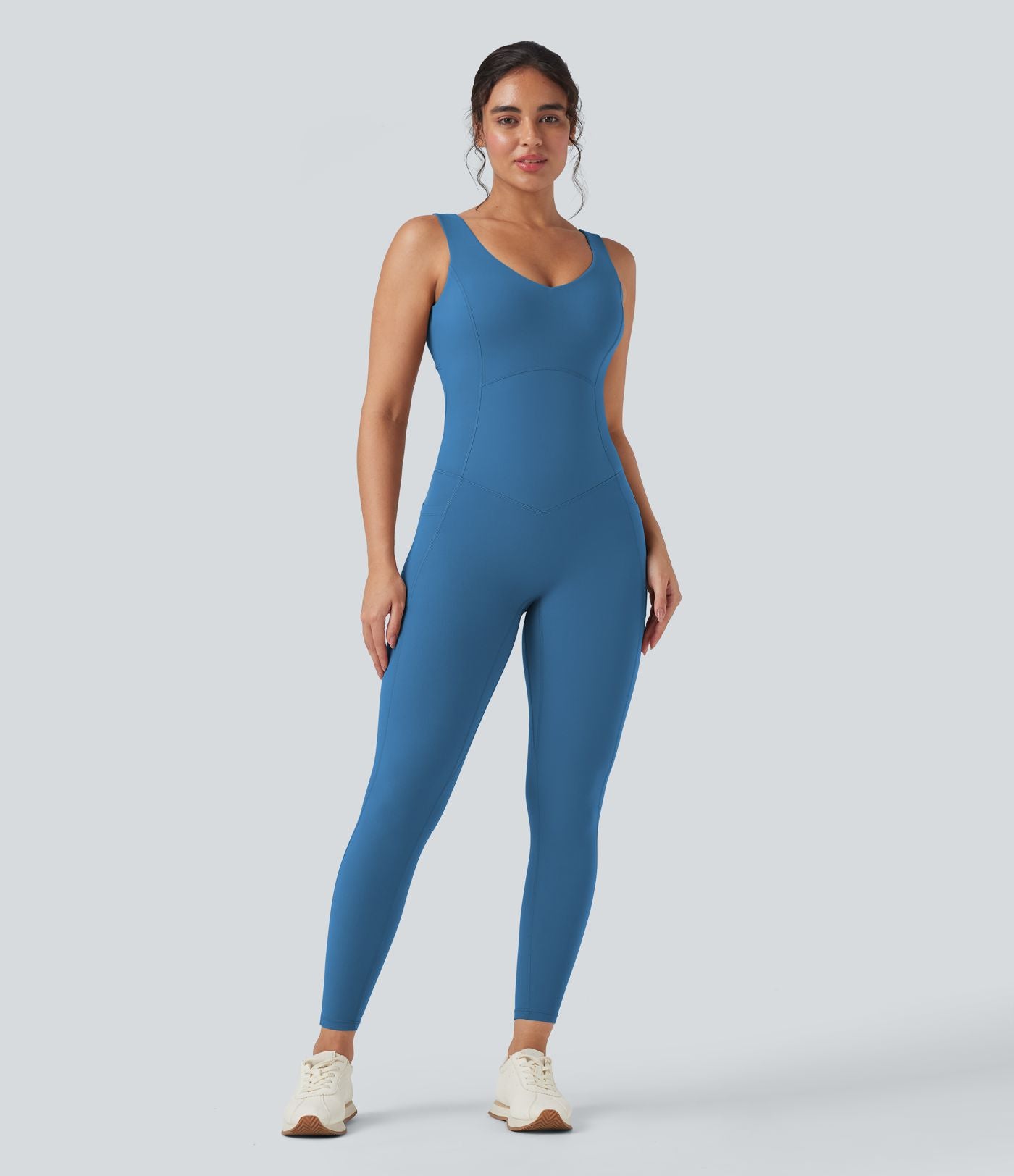 Combinaison de sport Halara UltraSculpt™ col V gainante push-up à poches