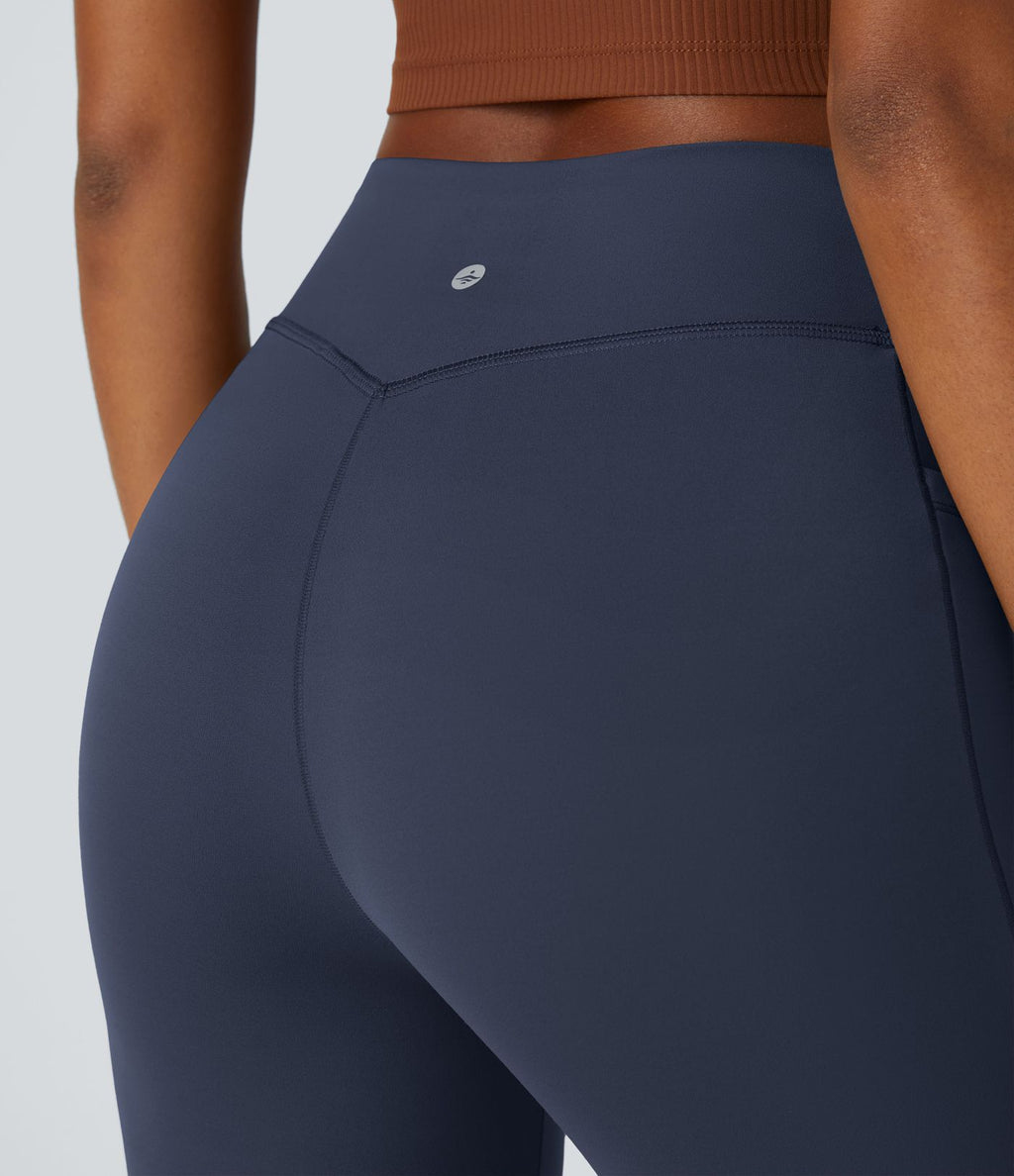 Pantalon évasé pleine longueur de course gainant taille mi-haute avec poches Halara UltraSculpt™