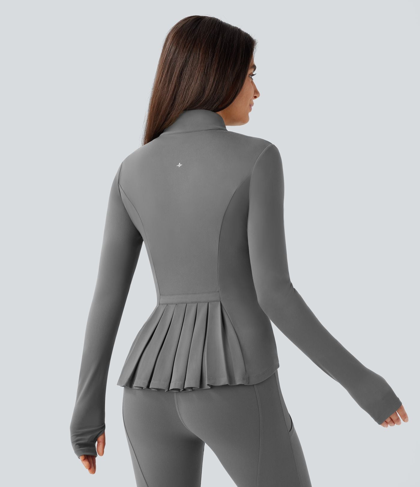 Veste d'équitation ajustée Softlyzero™ avec col montant, passe-pouces, poches, plis et fermeture éclair - Protection UPF50+