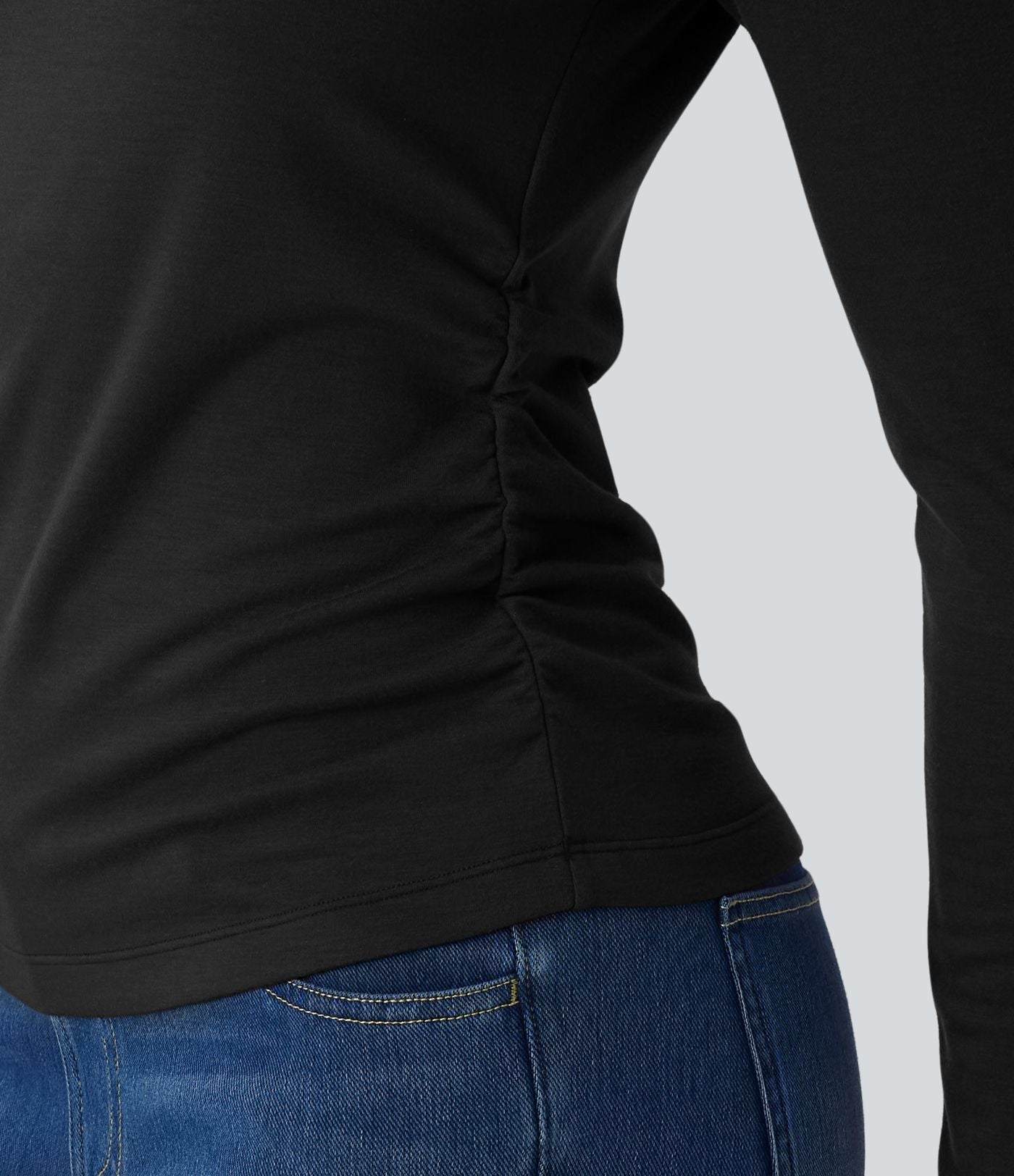 Chemise de travail chauffante Halara HeatCore col bateau manches longues