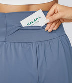 Short yoga 2-en-1 SoftlyZero™ Airy effet frais InstantCool taille très haute 12,5 cm avec poches, longueur allongée