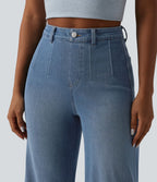 Jean large décontracté Halara Flex™ Curvy taille haute gainant avec poches