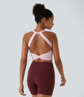 Débardeur yoga court SoftlyZero™ Plush à découpes A-C