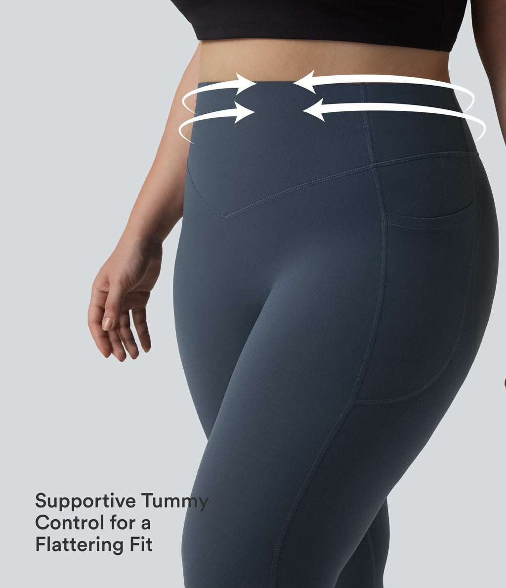 Legging d'entraînement gainant galbant taille haute grande taille avec effet scrunch et poches Halara UltraSculpt™