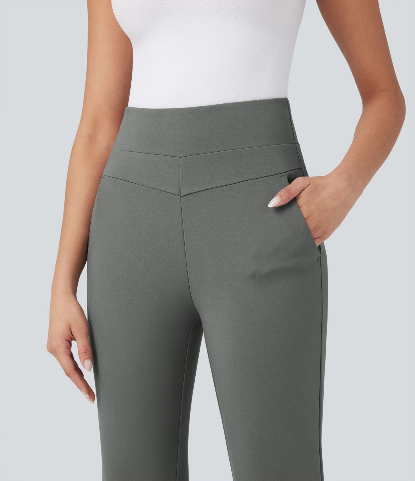 Pantalon tailleur bootcut taille haute Halara Flex™ avec poches