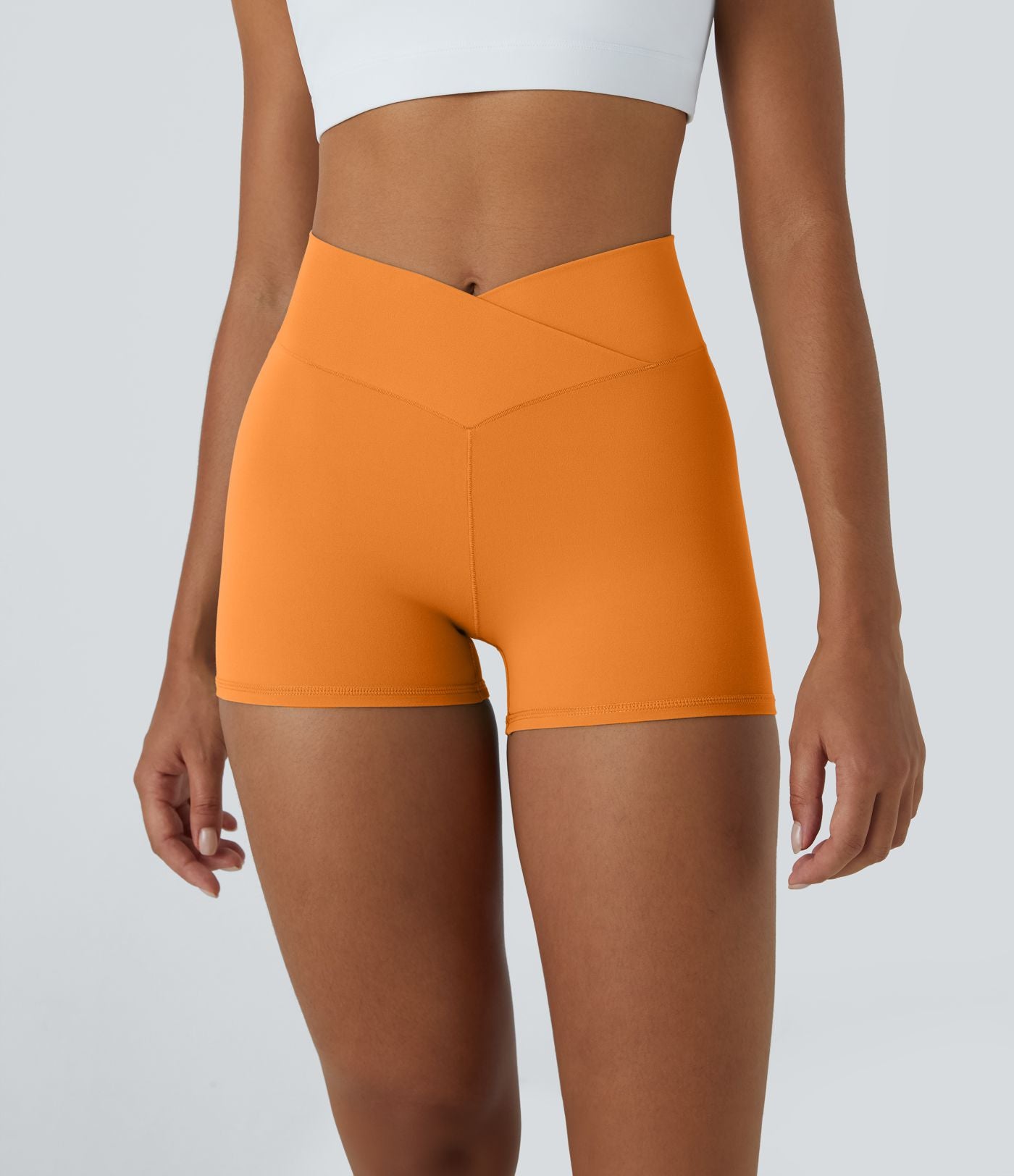 Softlyzero™ Short 7,5cm Biker Taille Haute Croisé Uni