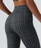 Legging de yoga Halara UltraSculpt™ taille haute avec cordon de serrage imprimé carreaux avec poches