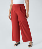Pantalon de travail grande taille coupe droite taille haute Halara Flex™ DayStretch avec poches