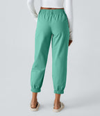 Joggings décontractés à taille mi-haute avec poches