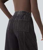 Jean barrel casual taille haute Halara Flex™ à poches