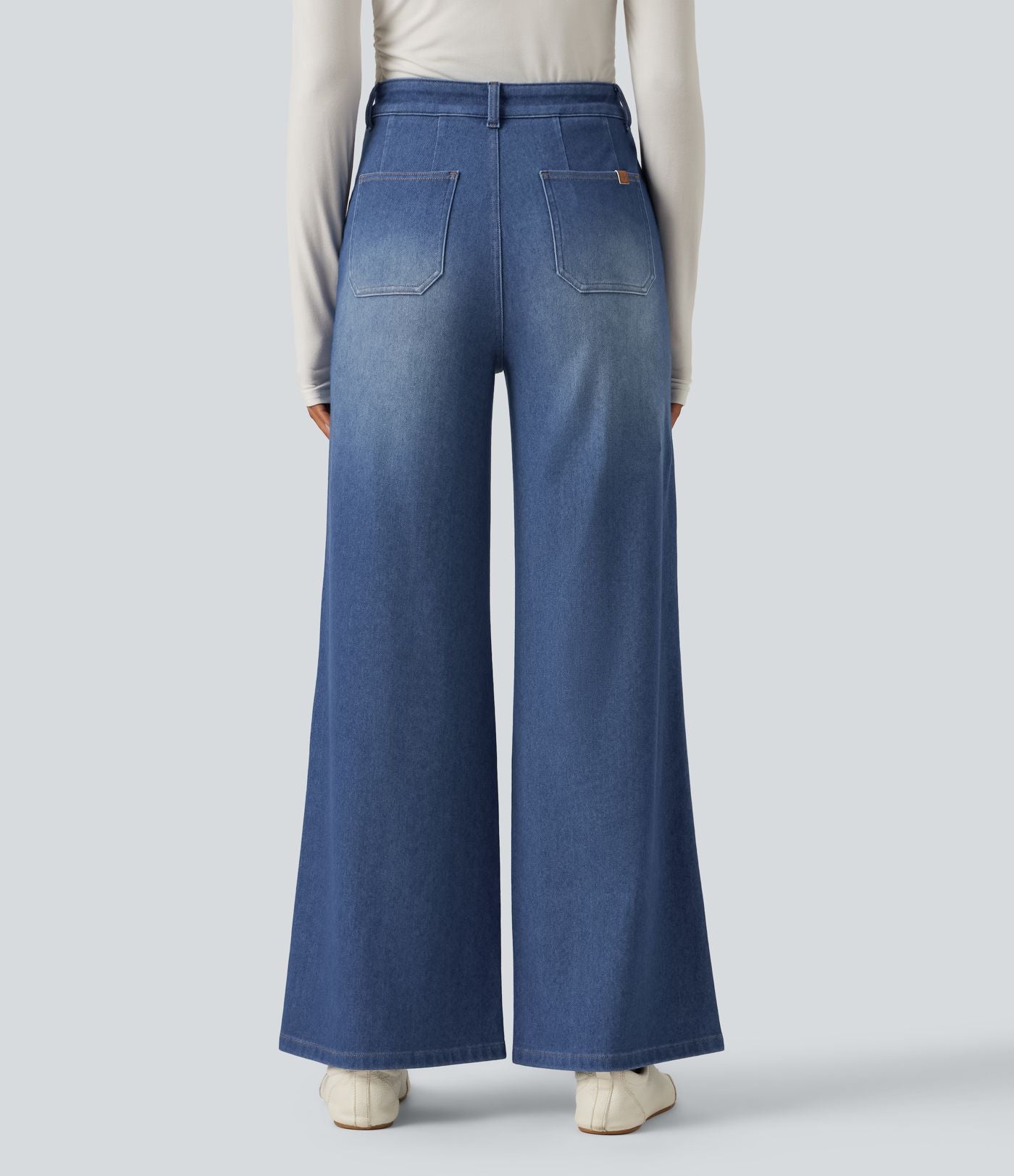 Jean large Halara Flex™ taille haute gainant avec poches
