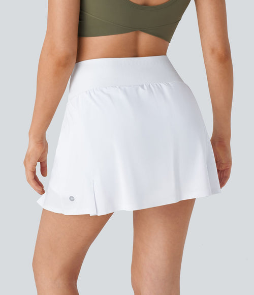 Breezeful™ Jupe Mini de Tennis Taille Haute Plissée 2-en-1 avec Poches Latérales et Séchage Rapide
