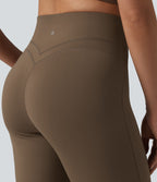 Pantalon de yoga gainant taille haute coupe droite