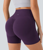 Short cycliste 12,5 cm d'entraînement gainant galbant taille haute avec effet scrunch et poches Halara UltraSculpt™