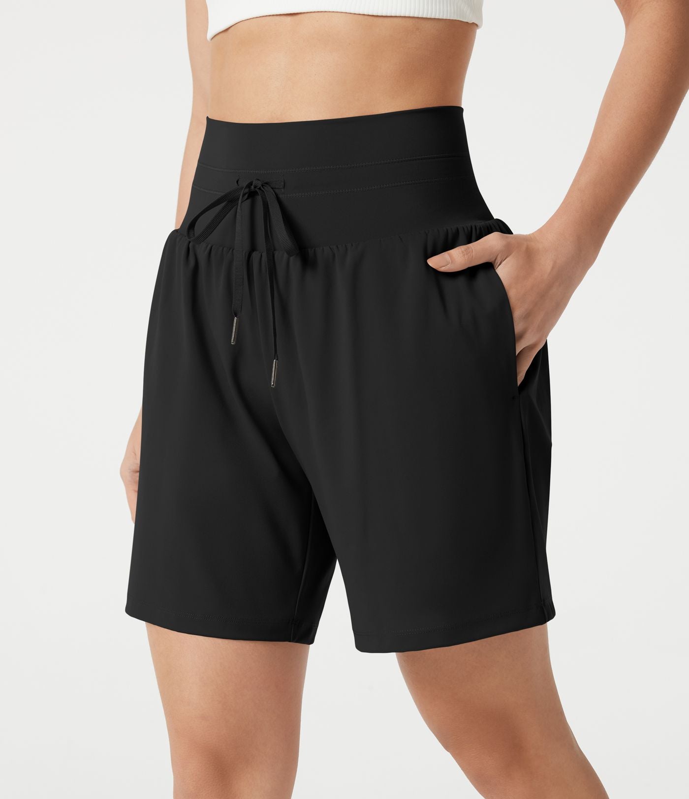 Short de yoga SoftlyZero™ Airy taille ultra-haute cordon 2-en-1 effet frais InstantCool 17,5 cm avec poches