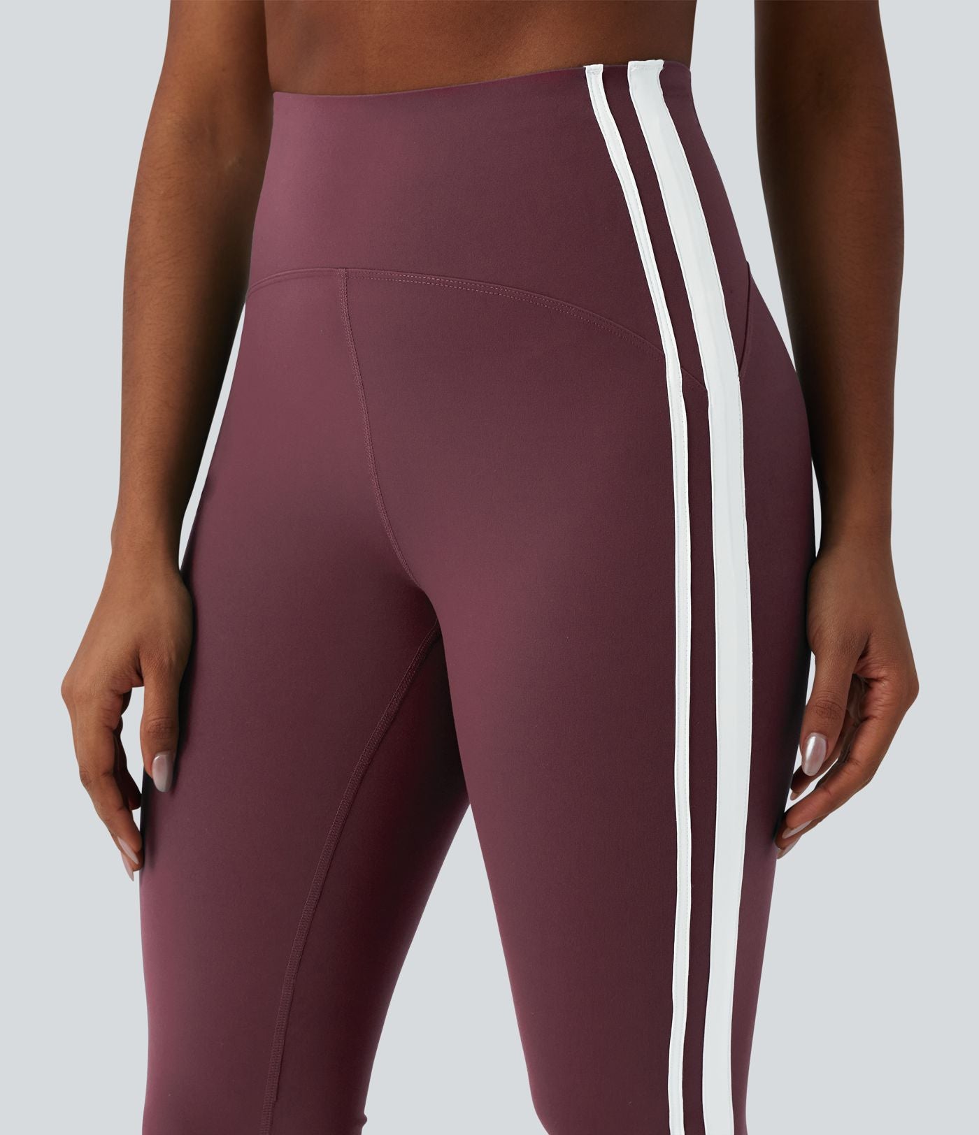 Legging de yoga 7/8 évasé Halara UltraSculpt™ taille haute ventre plat avec bandes latérales