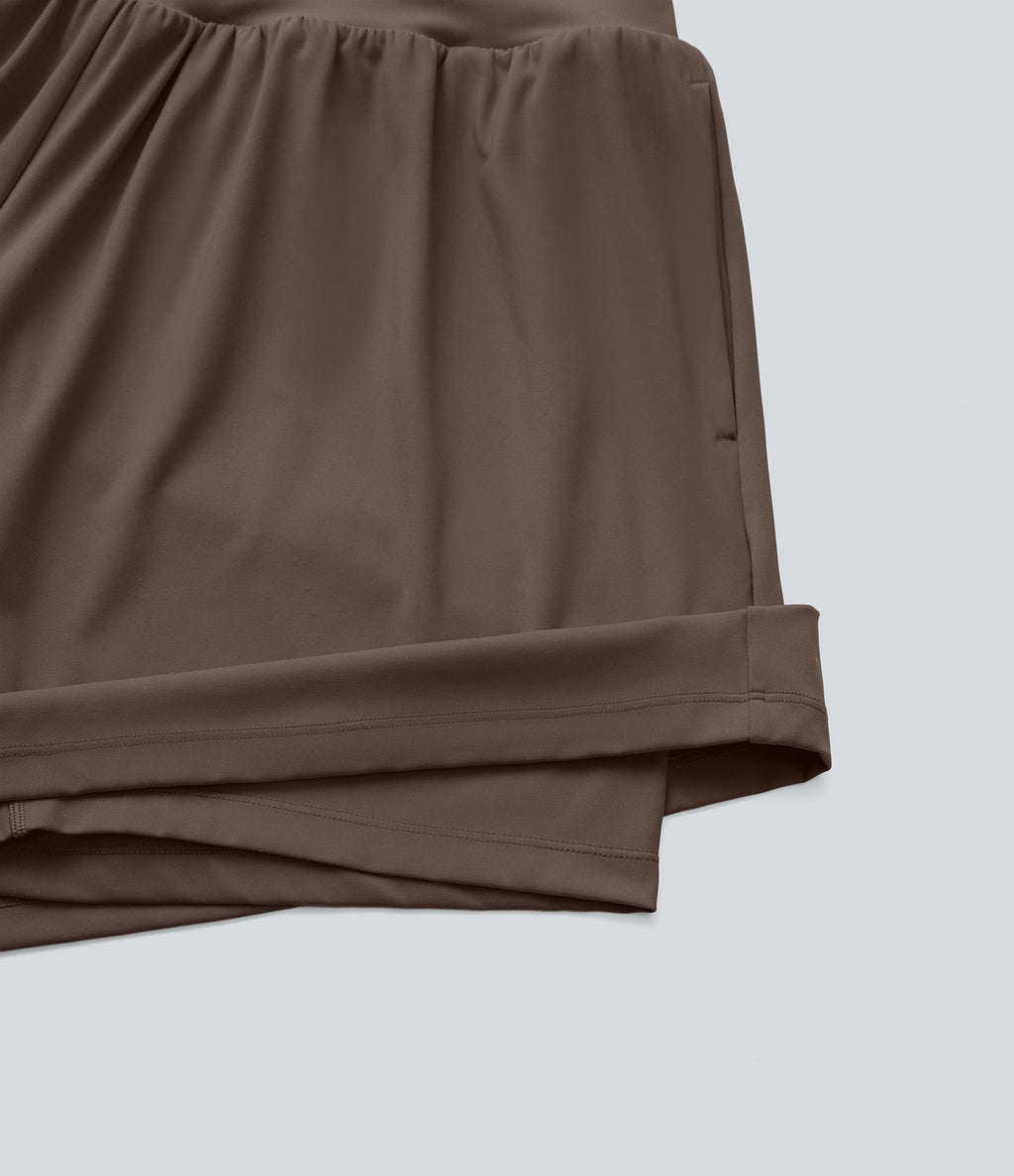 Short tailleur 2-en-1 Cool Touch yoga taille très haute Softlyzero™ Airy grande taille 17,5 cm avec poches