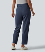 Halara Flex™ Pantalon tailleur fuselé taille haute en tissu gaufré avec poches