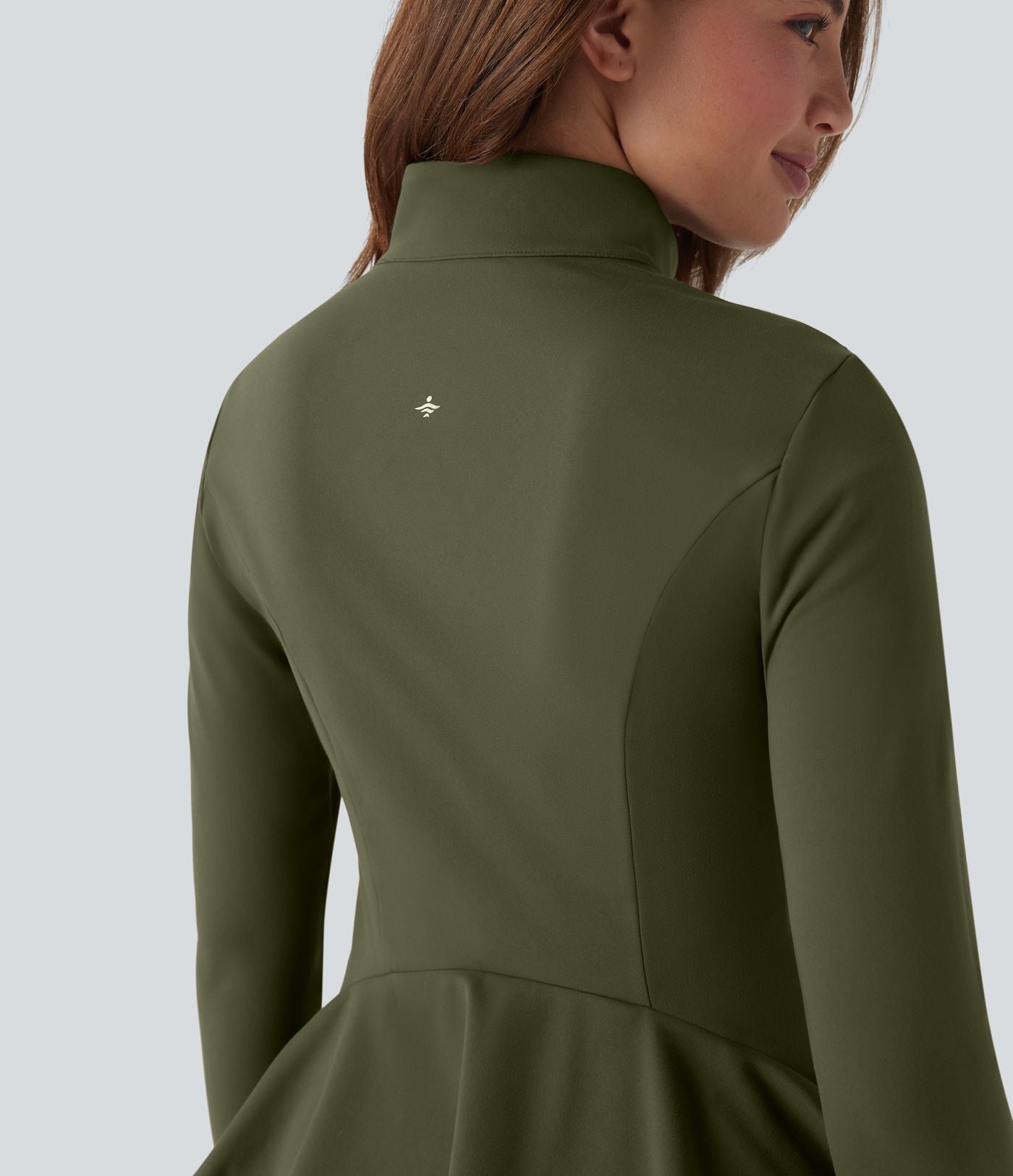 Veste ajustée col montant zippée avec passants pouces et ourlet à volants DayStretch avec poches