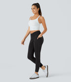Halara Flex™ Jegging Travail Tricoté Extensible Lavé Poche Latérale Croisée