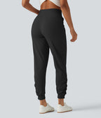 Pantalon de jogging de yoga Halara UltraSculpt™ taille haute, à cordon de serrage et fronces, avec poches