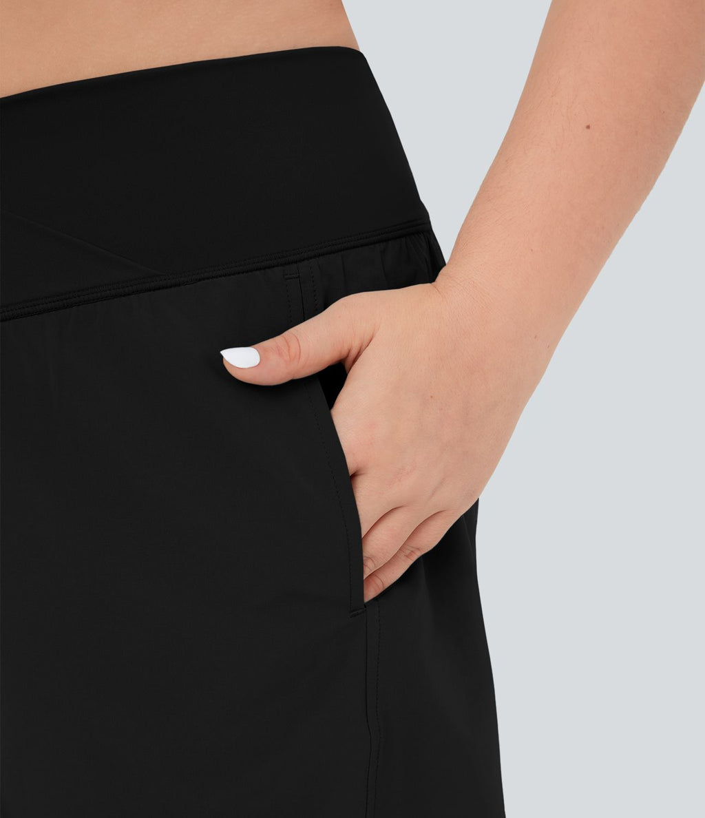 Breezeful™ Short 11,3cm De Yoga 2 En 1 Taille Haute Avec Poche Latérale Croisée Et Séchage Rapide