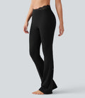 Halara UltraSculpt™ Legging bootcut de yoga taille haute en V avec dentelle contrastée et poches