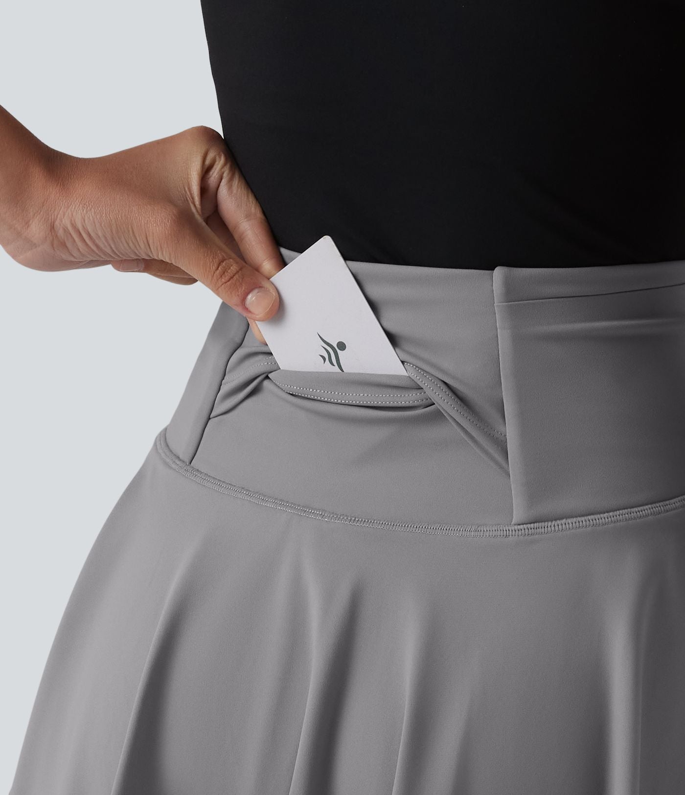 Jupe de tennis courte évasée 2-en-1 SoftlyZero™ Airy effet frais InstantCool taille haute avec poches, protection solaire UPF50+