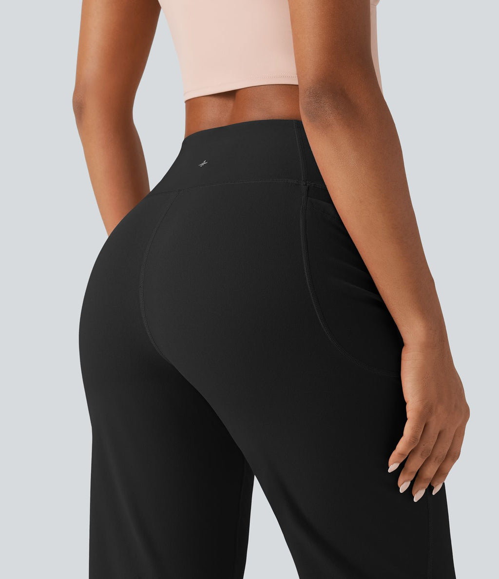 Pantacourt de yoga droit Halara UltraSculpt™ taille haute gainant avec poches