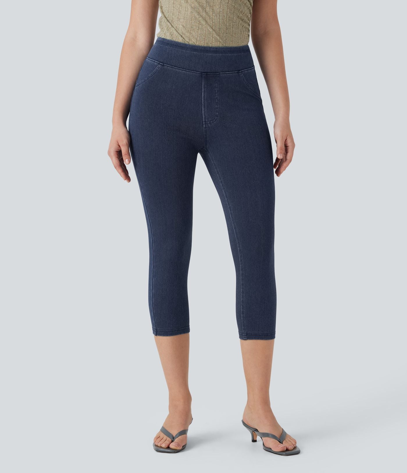 Halara Flex™ Jegging Capri Taille Haute Extensible Poche Latérale Arrière