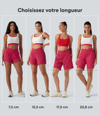 Short de yoga 2-en-1 SoftlyZero™ Airy croisé taille haute 7,5 cm effet frais InstantCool avec poches