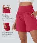 Short de yoga SoftlyZero™ Airy 2-en-1 taille très haute avec poches et effet frais InstantCool 17,5 cm