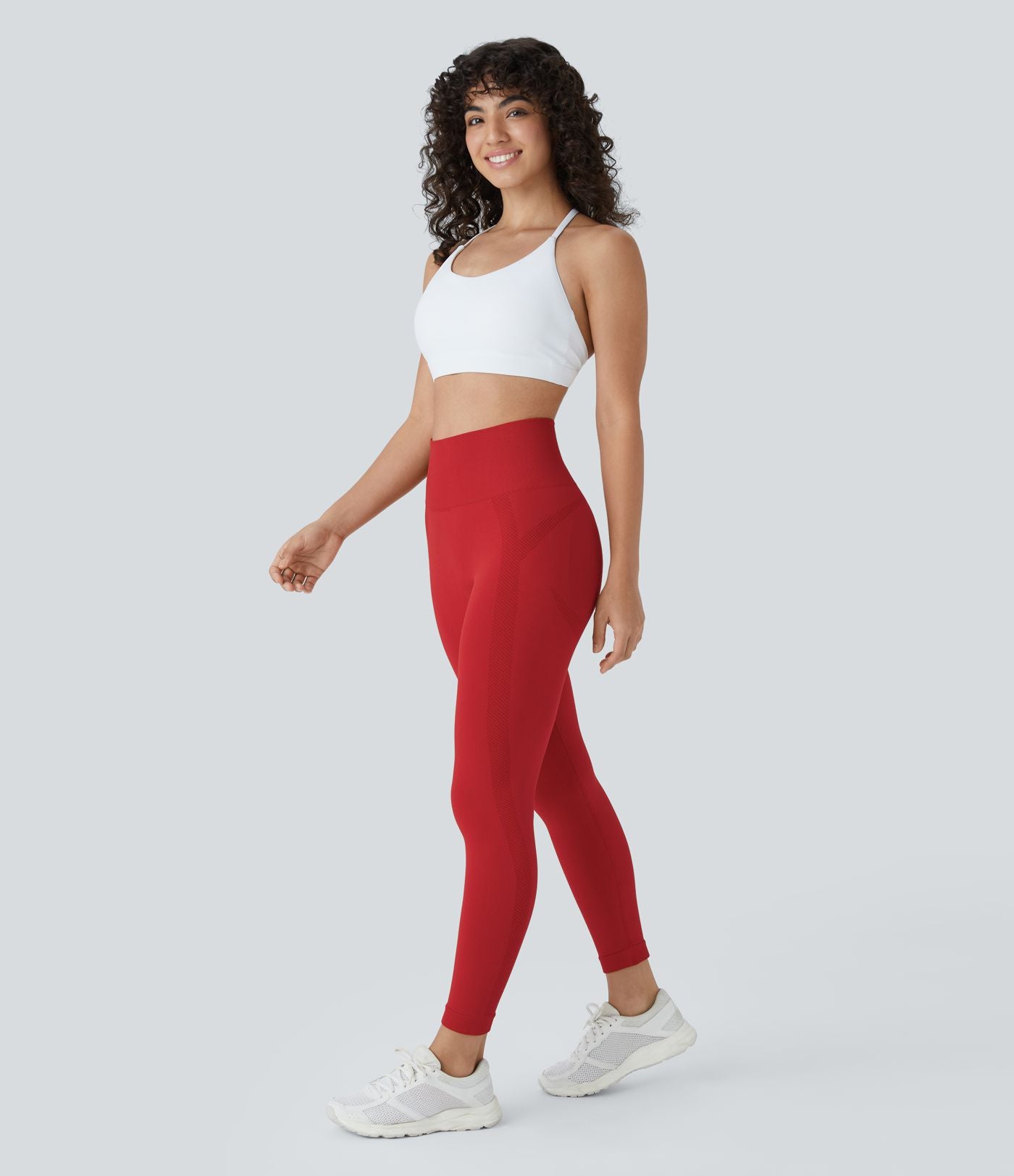 Legging yoga 7/8 taille haute froncé sans couture OneForm Seamless Flow