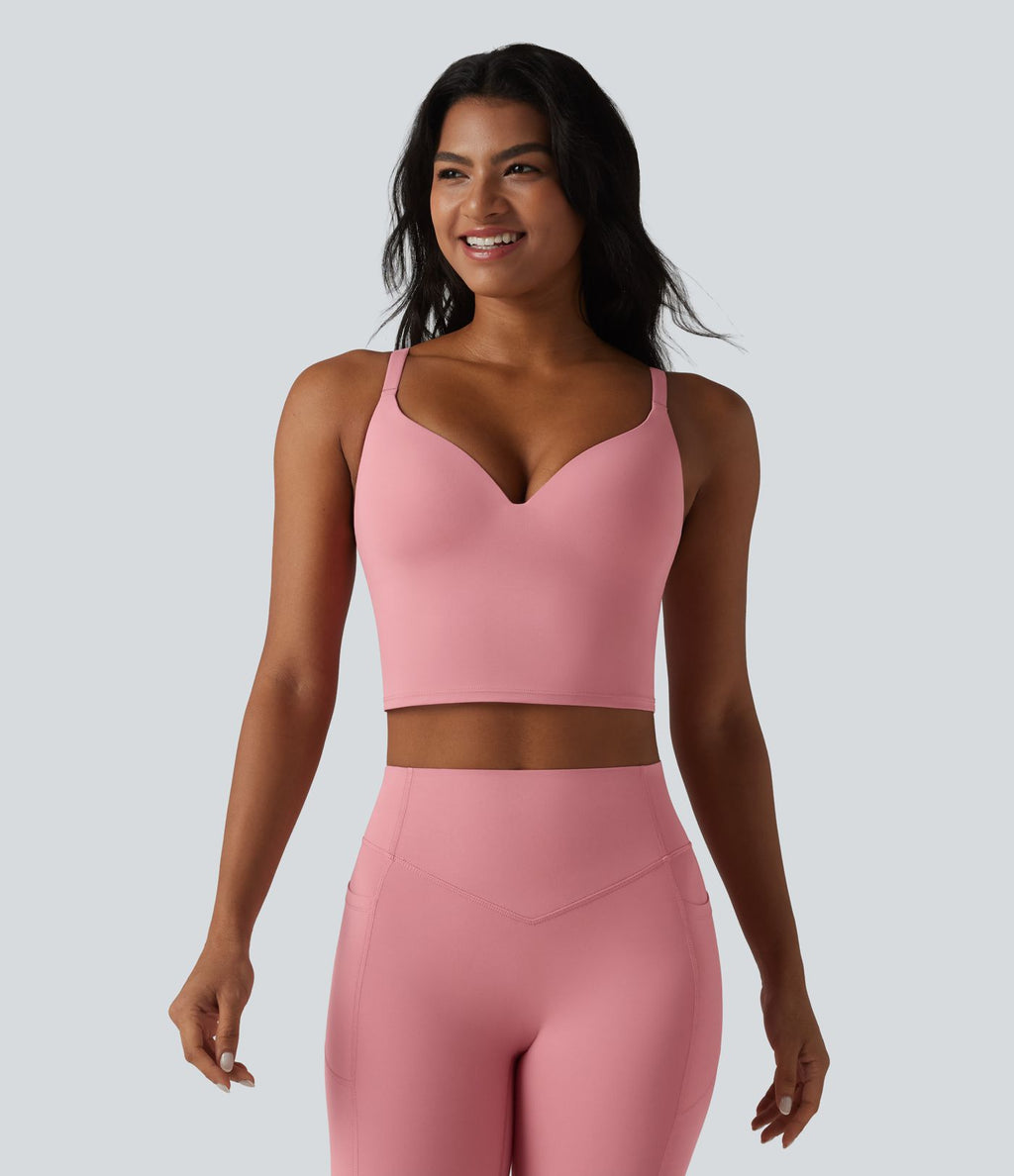 Halara UltraSculpt™ Débardeur yoga push-up à bretelles croisées réglables et coussinets non amovibles