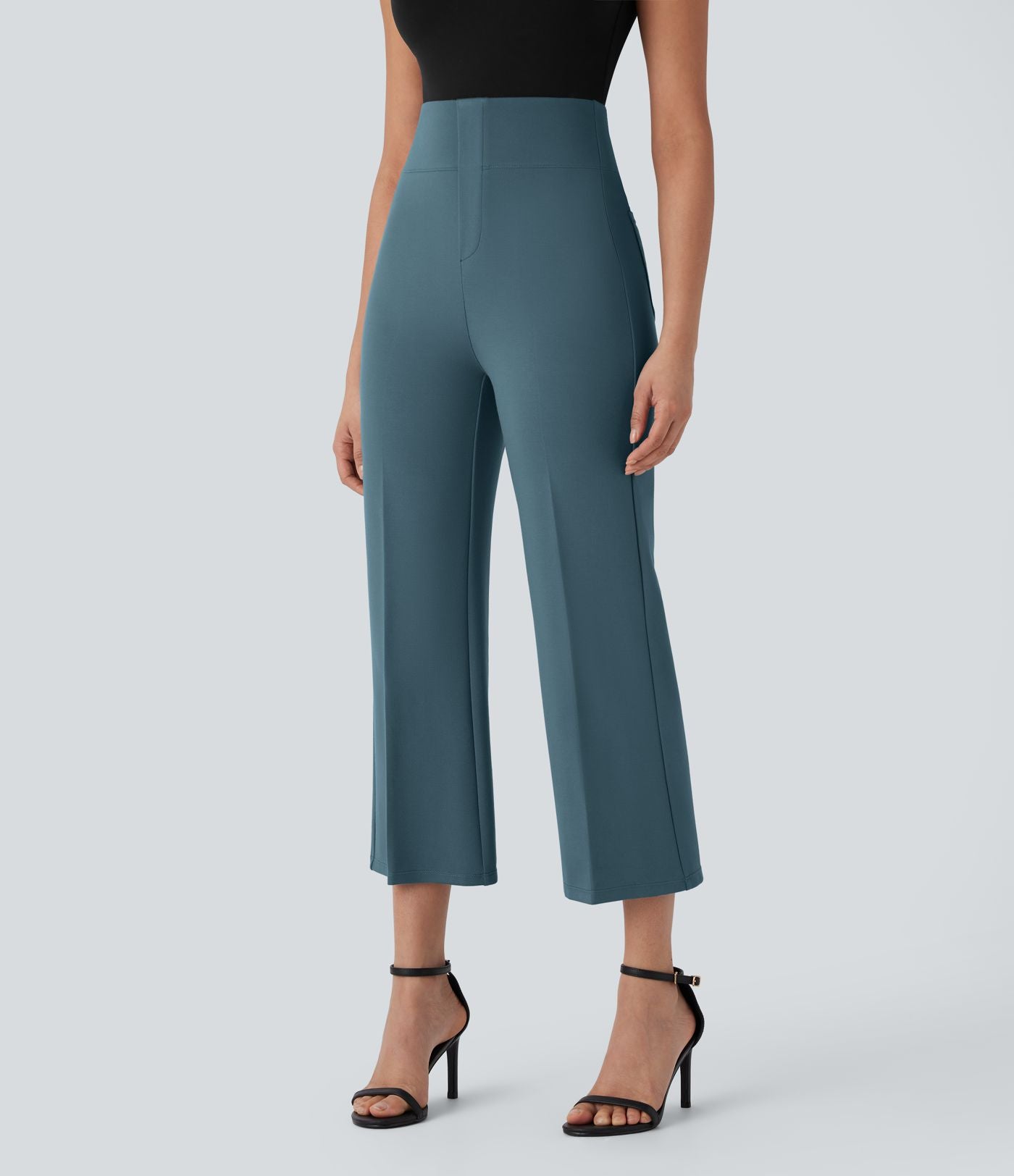 Pantalon de travail court gainant taille haute Halara Flex™ avec poches