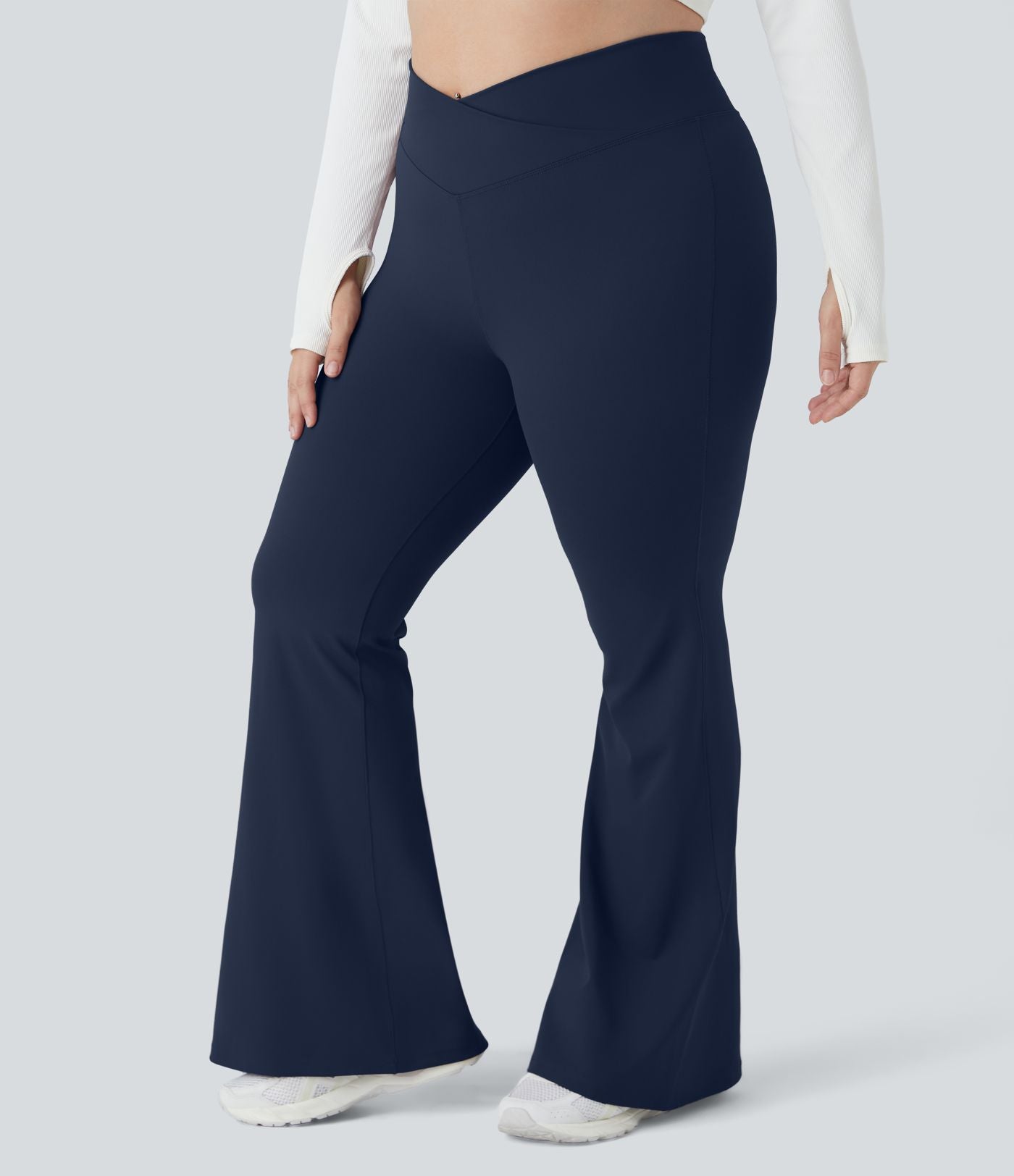 Legging grande taille croisé taille haute DayStretch avec poches