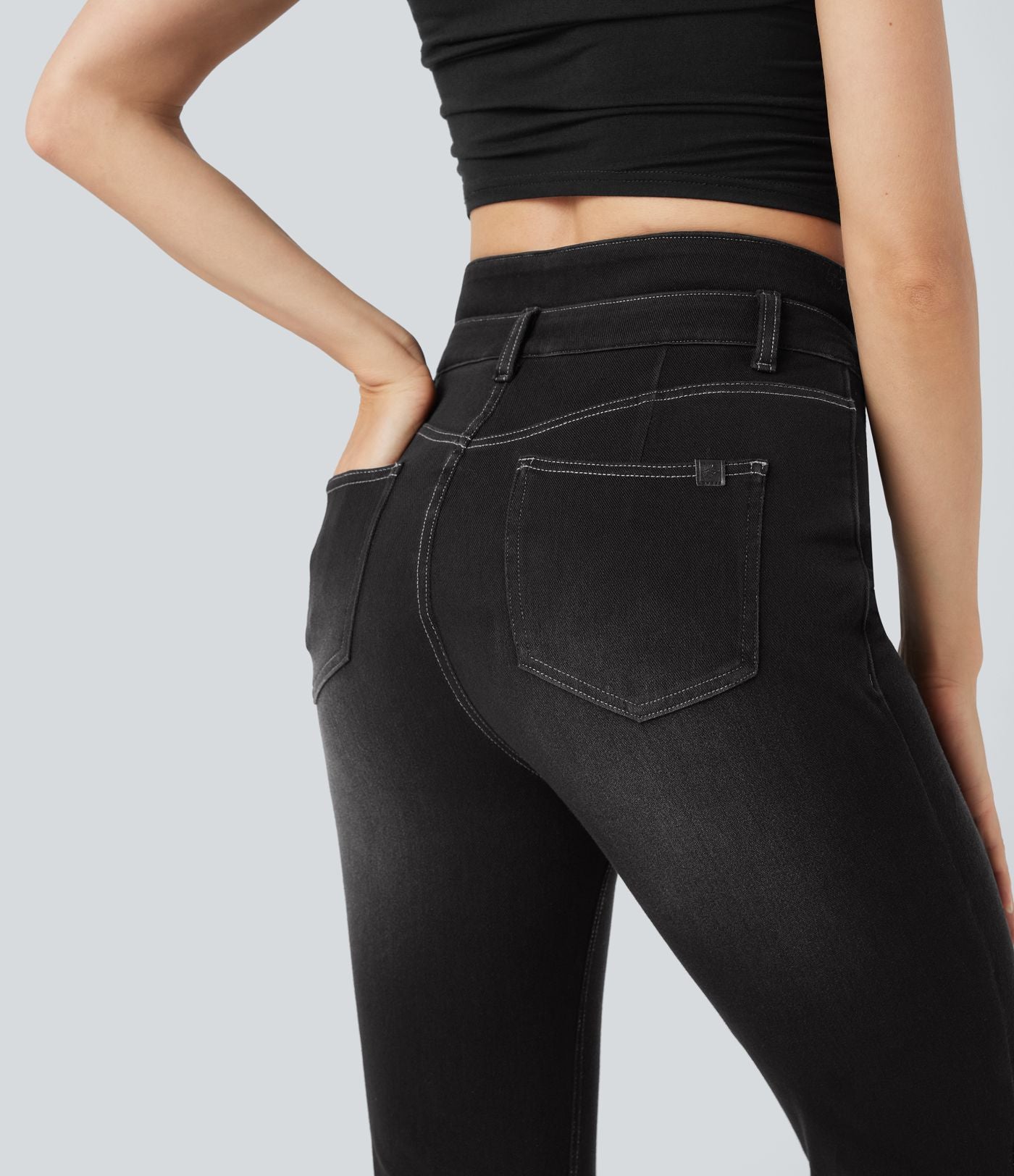 Jean évasé Halara Flex™ taille mi-haute gainant avec poches