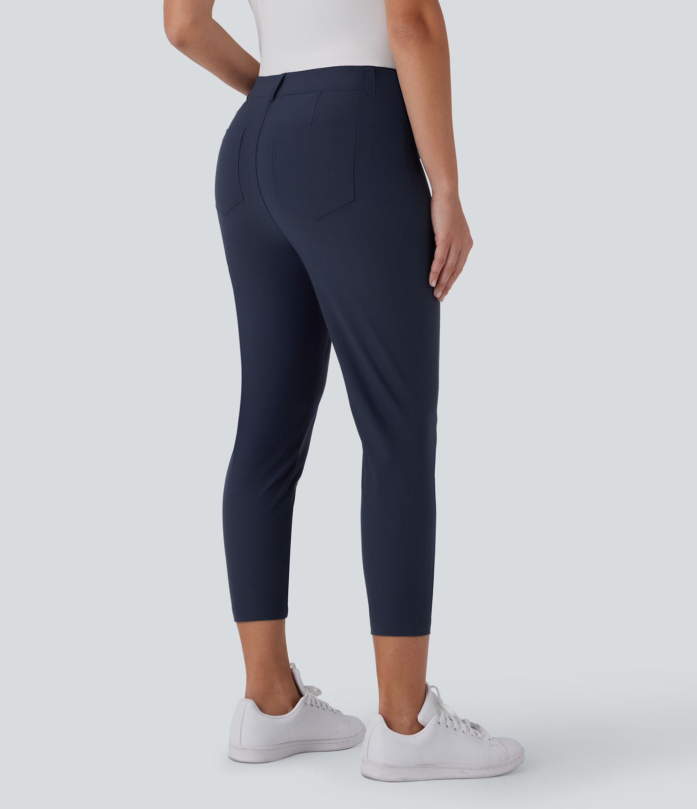 Pantalon de Golf Capri Taille Moyenne avec Poches Multiples, Coupe Fuselée, Séchage Rapide - Avec Poche pour Tees - Protection UPF40+